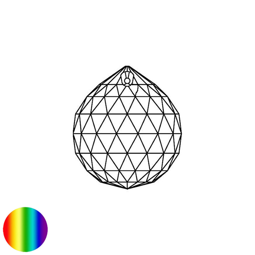 Regenbogen-Kristall - Kugel-Dreieck 30mm 240 Facetten