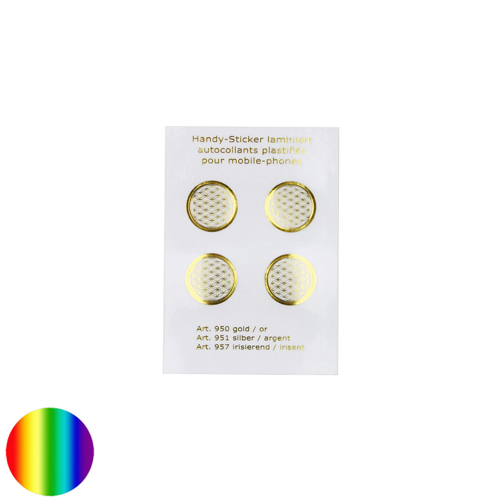 Handy Sticker Blume des Lebens - goldfarben