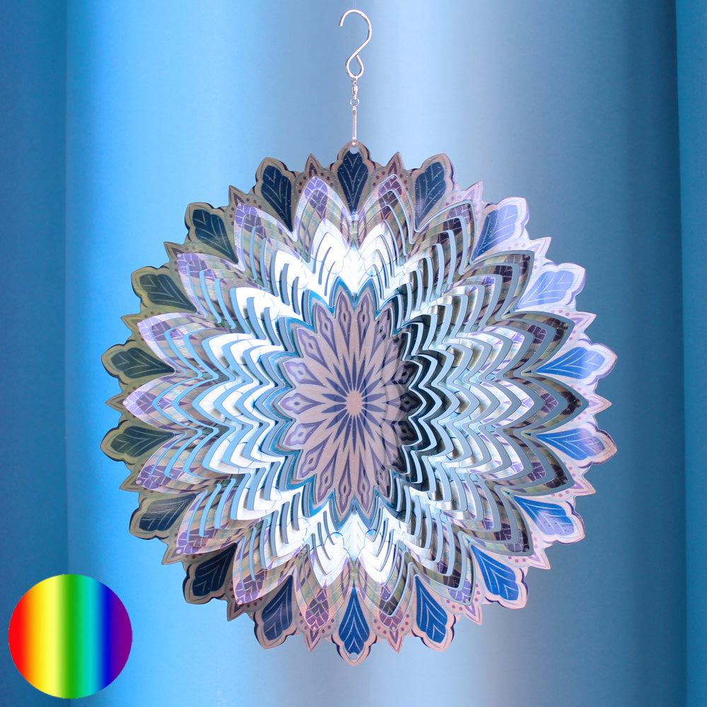 Windspiel Spirale - Bunte Blume  | Edelstahl