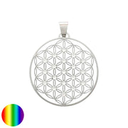 Edelstahl-Anhänger - Lebensblume Swarovski 25mm