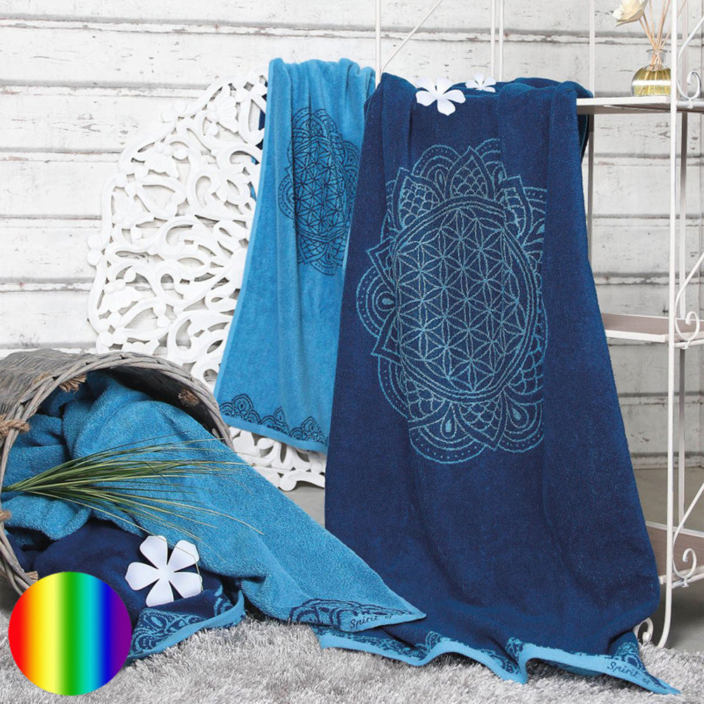 Spirit of Om Frotte Badetuch - ozeanblau-azur