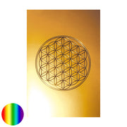 Klappkarte Lebensblume - mattgold-glanzgold