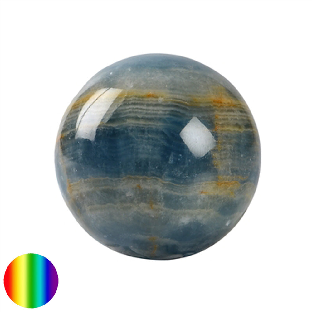 Edelstein-Kugel Aragonit blau 40mm