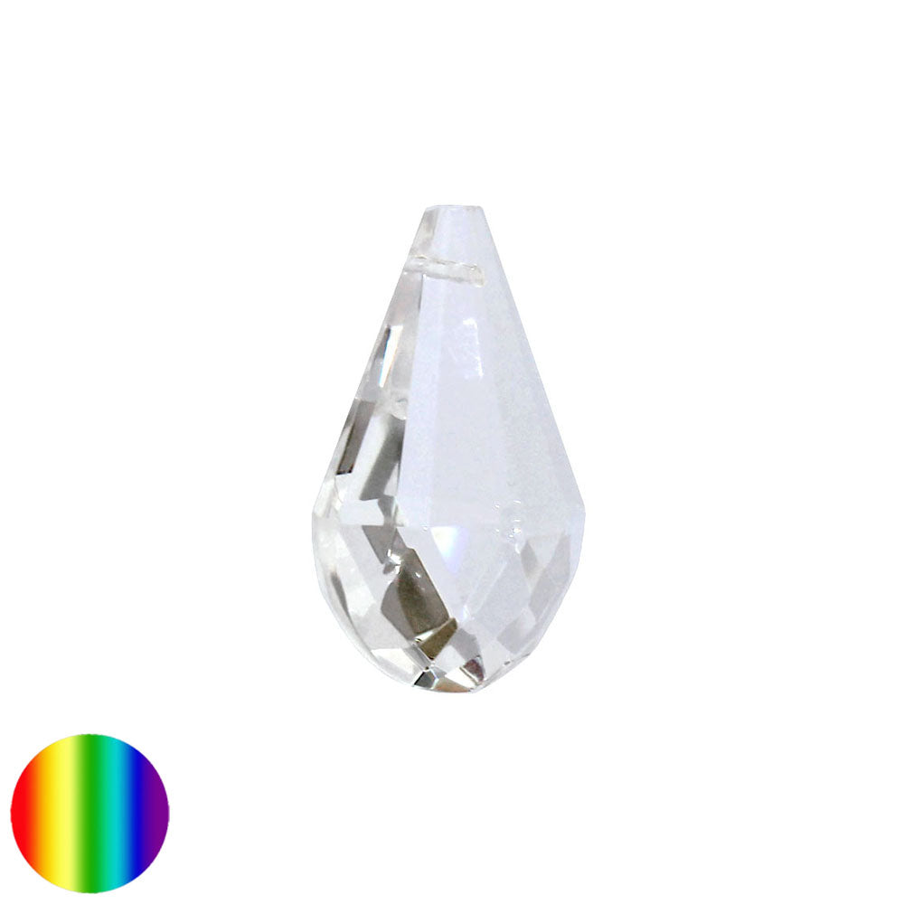 Regenbogen-Kristall - Mandel halbrund 38mm