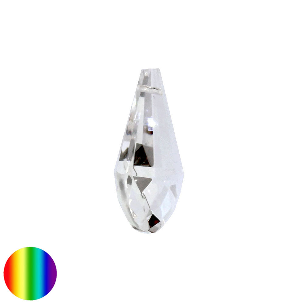Regenbogen-Kristall - Mandel halbrund 38mm