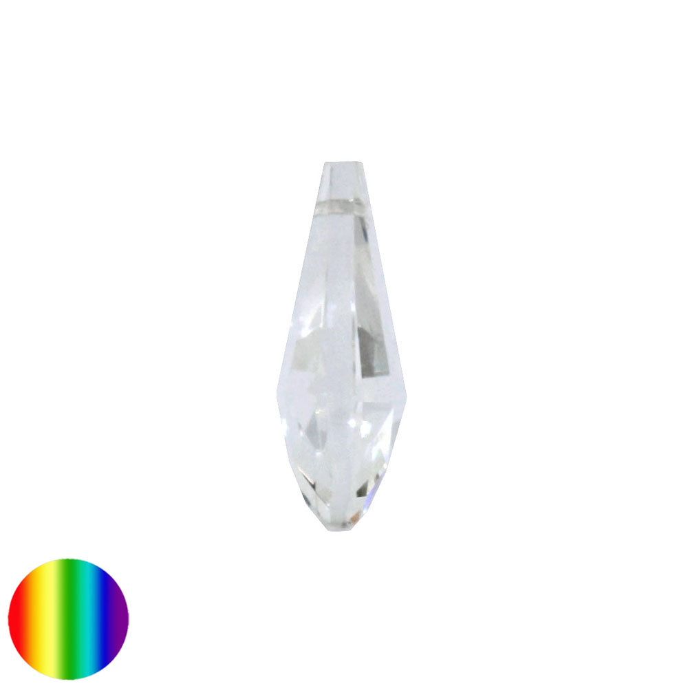 Regenbogen-Kristall - Mandel halbrund 38mm