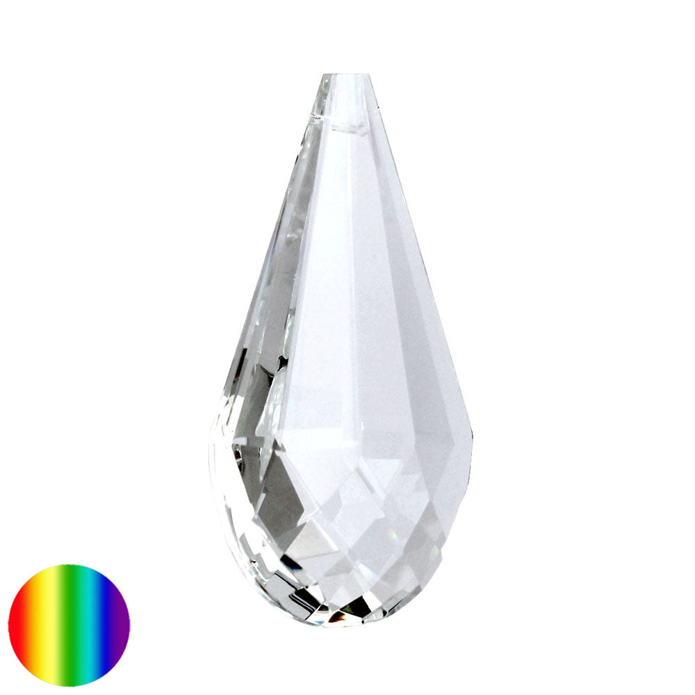 Regenbogen-Kristall - Mandel halbrund 76mm