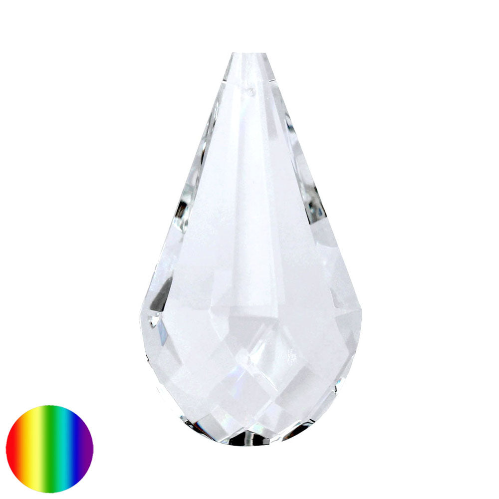 Regenbogen-Kristall - Mandel halbrund 76mm
