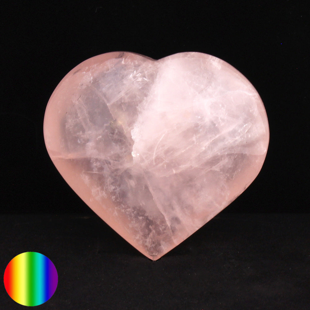 Edelstein Herz - Rosenquarz 85mm 281Gramm