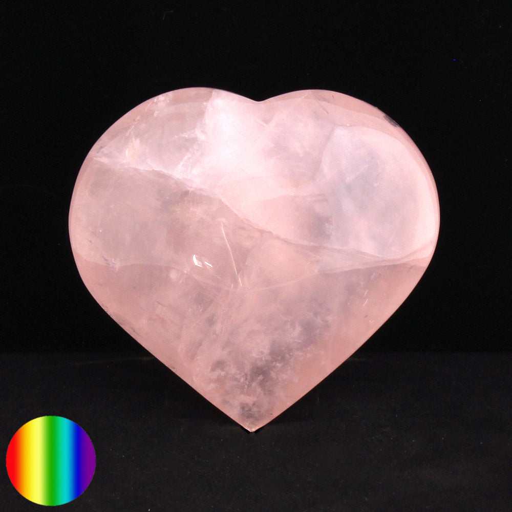 Edelstein Herz - Rosenquarz 85mm 281Gramm