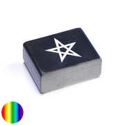 Speckstein Dose mit Pentagramm 7,5x10cm