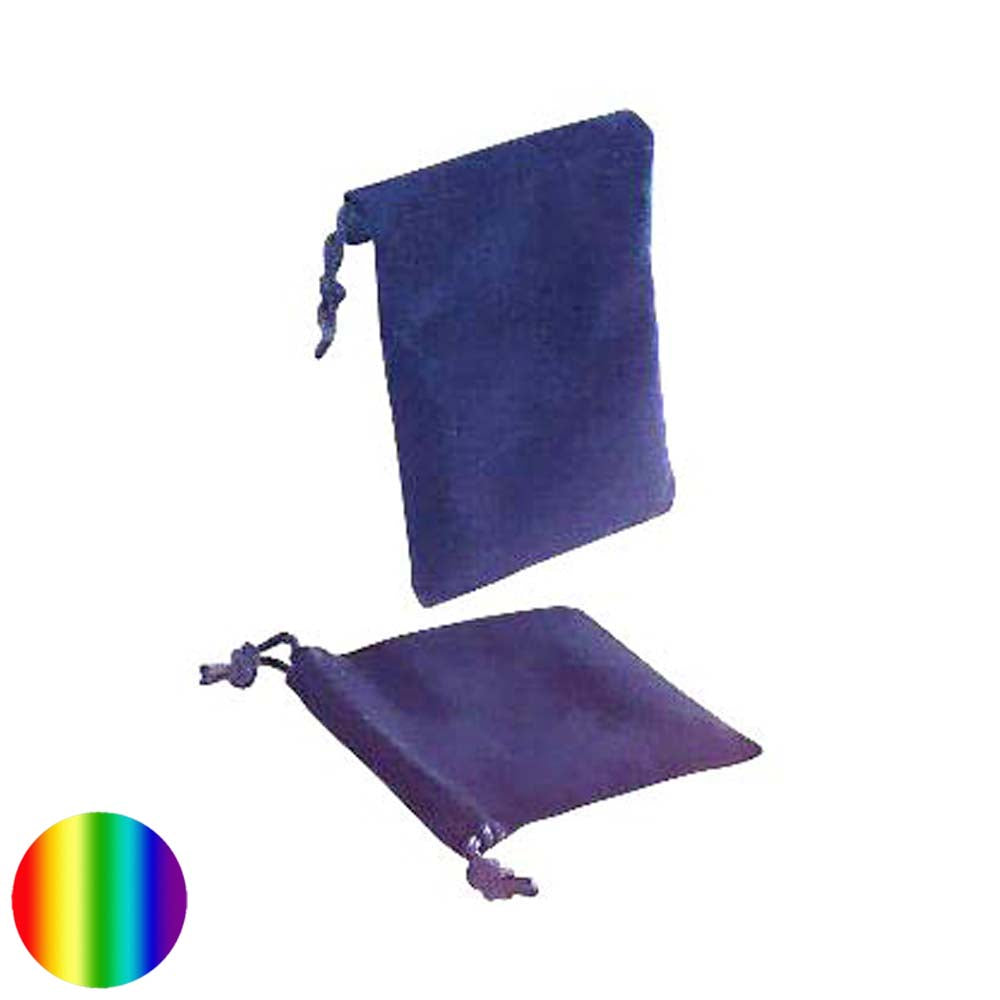 Samtbeutel in Marineblau 9,5 x 11,5 cm