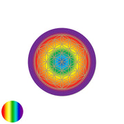Chakra 7,5 cm Aufkleber Blume des Lebens
