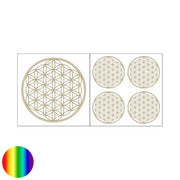 Set goldfarben Aufkleber Blume des Lebens