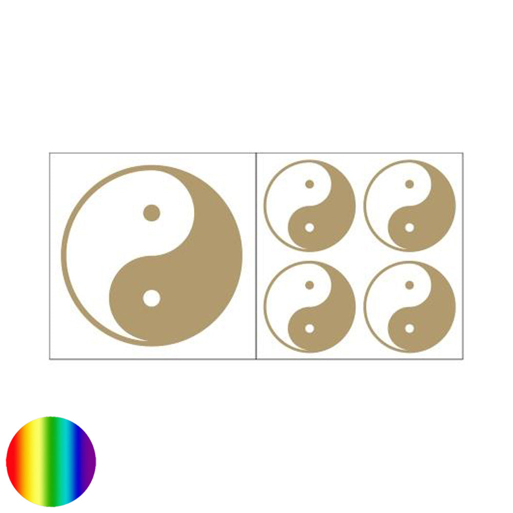 Aufkleber - Yin Yang goldfarben