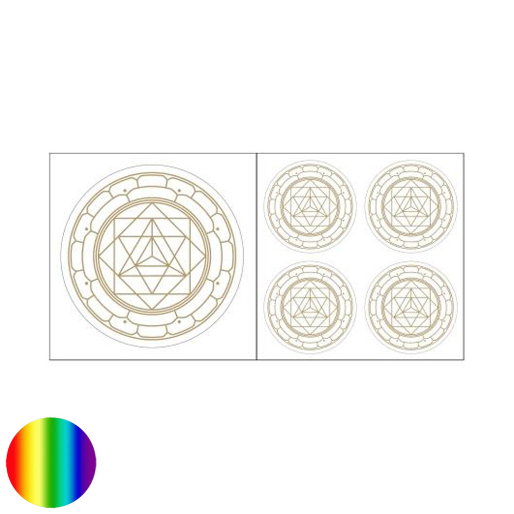 Aufkleber - Merkaba goldfarben
