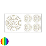 Aufkleber - Merkaba goldfarben
