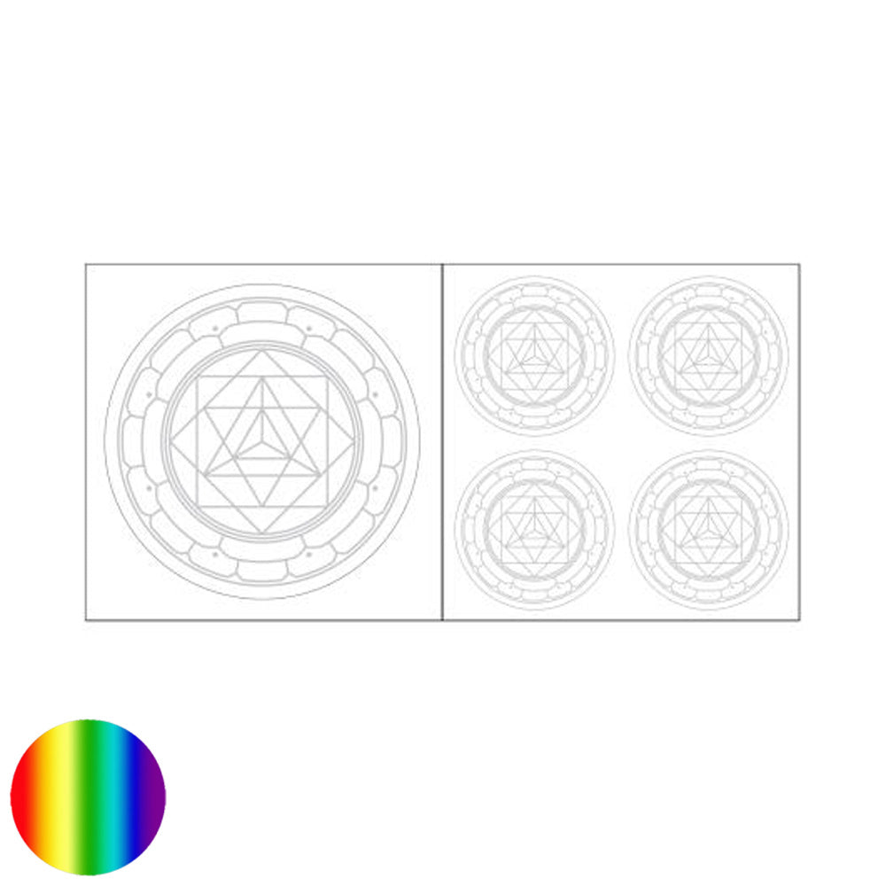 Aufkleber - Merkaba silberfarben