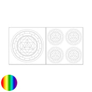 Aufkleber - Merkaba silberfarben