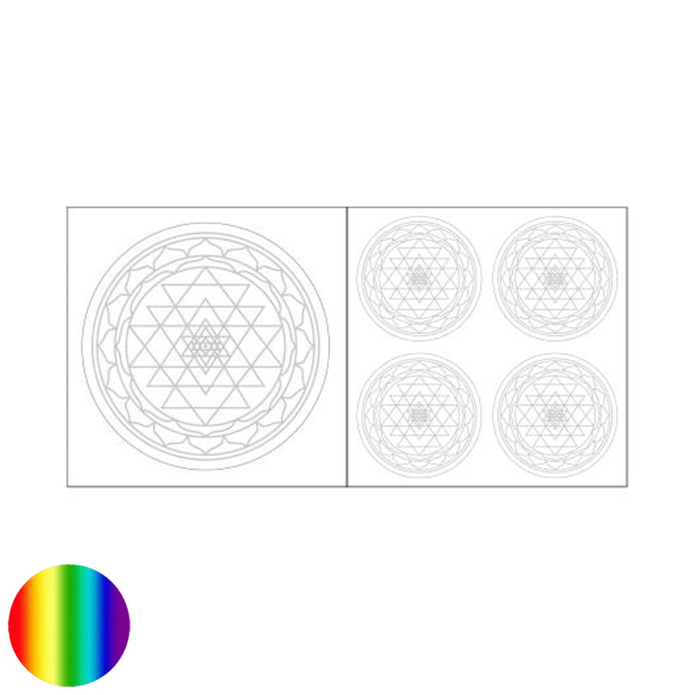 Aufkleber - Shri Yantra silberfarben