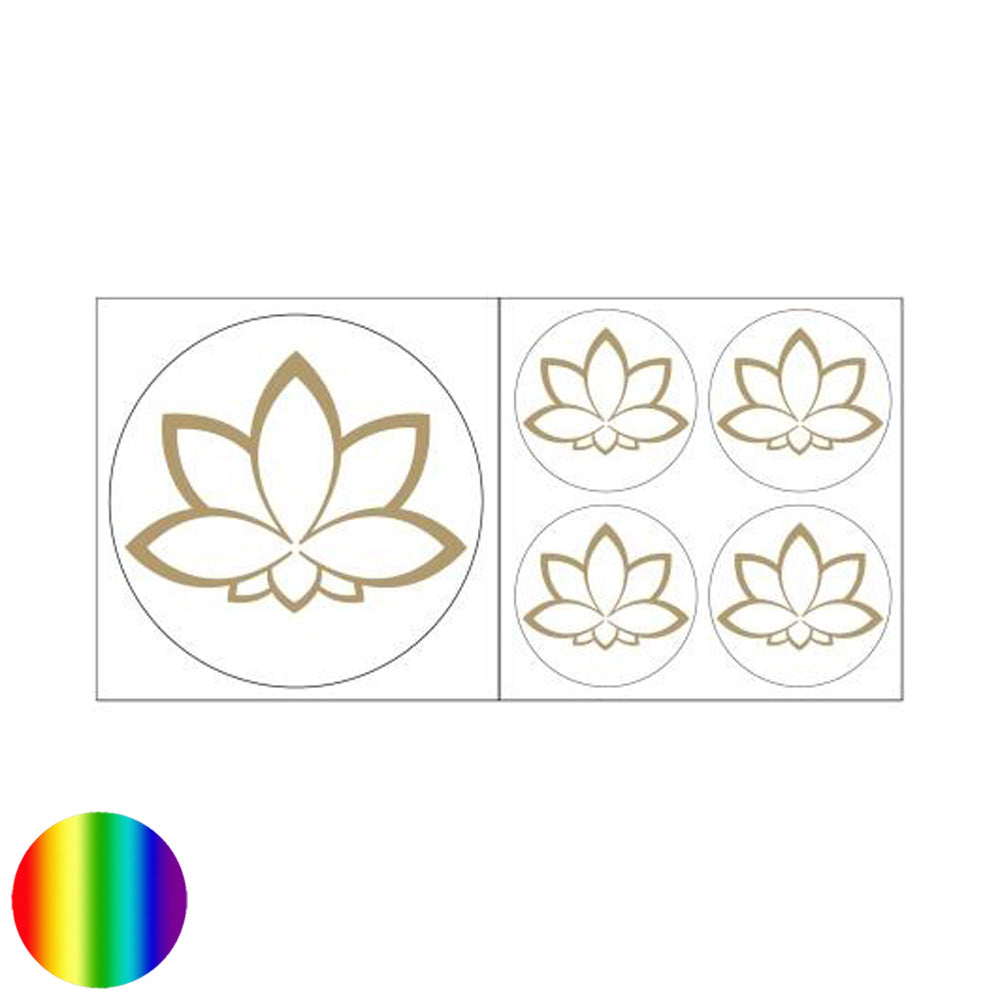 Aufkleber - Lotusblüte goldfarben