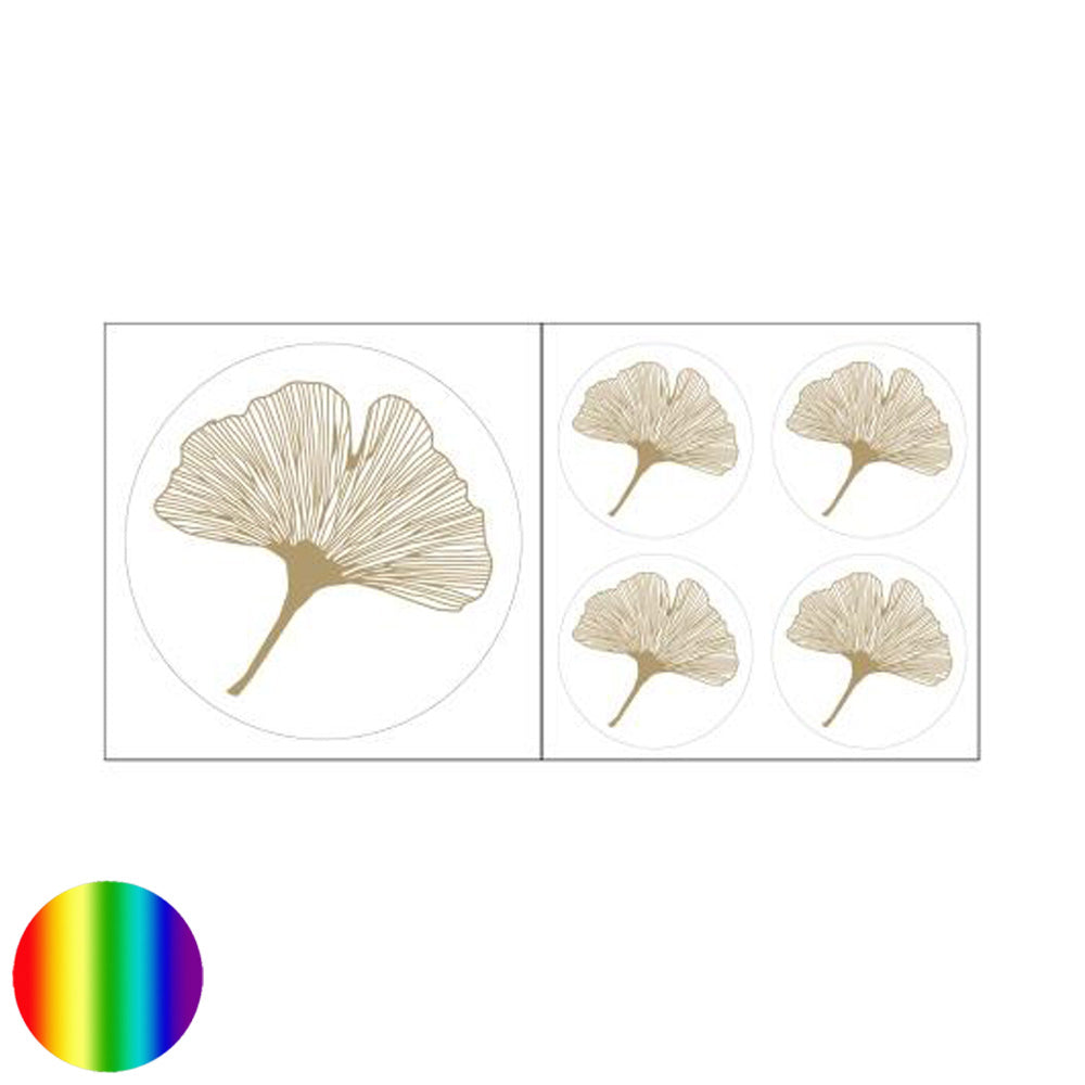 Aufkleber - Ginkgoblatt goldfarben