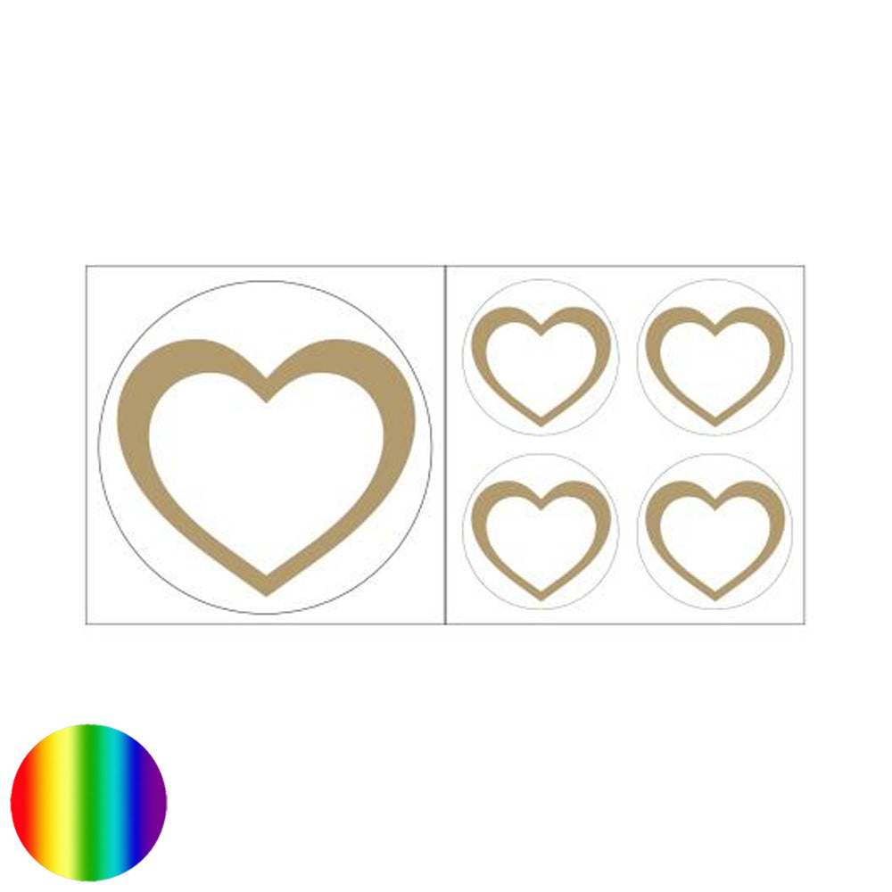 Aufkleber - Herz goldfarben