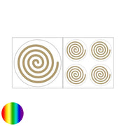 Aufkleber - Spirale links goldfarben