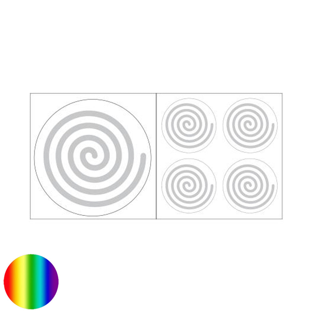 Aufkleber - Spirale links silberfarben