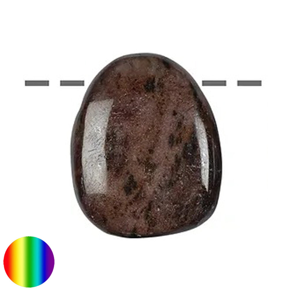 Granat Trommelstein gebohrt