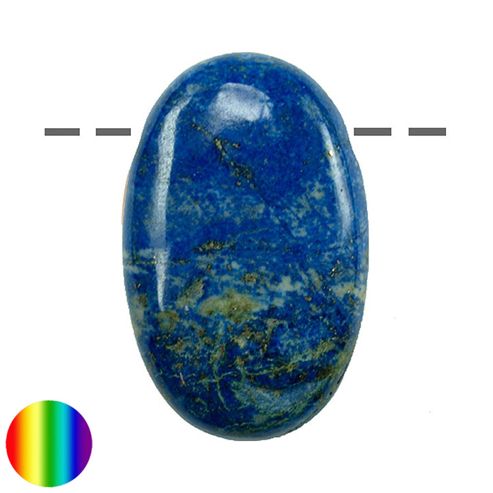 LapisLazuli A Linsenstein gebohrt