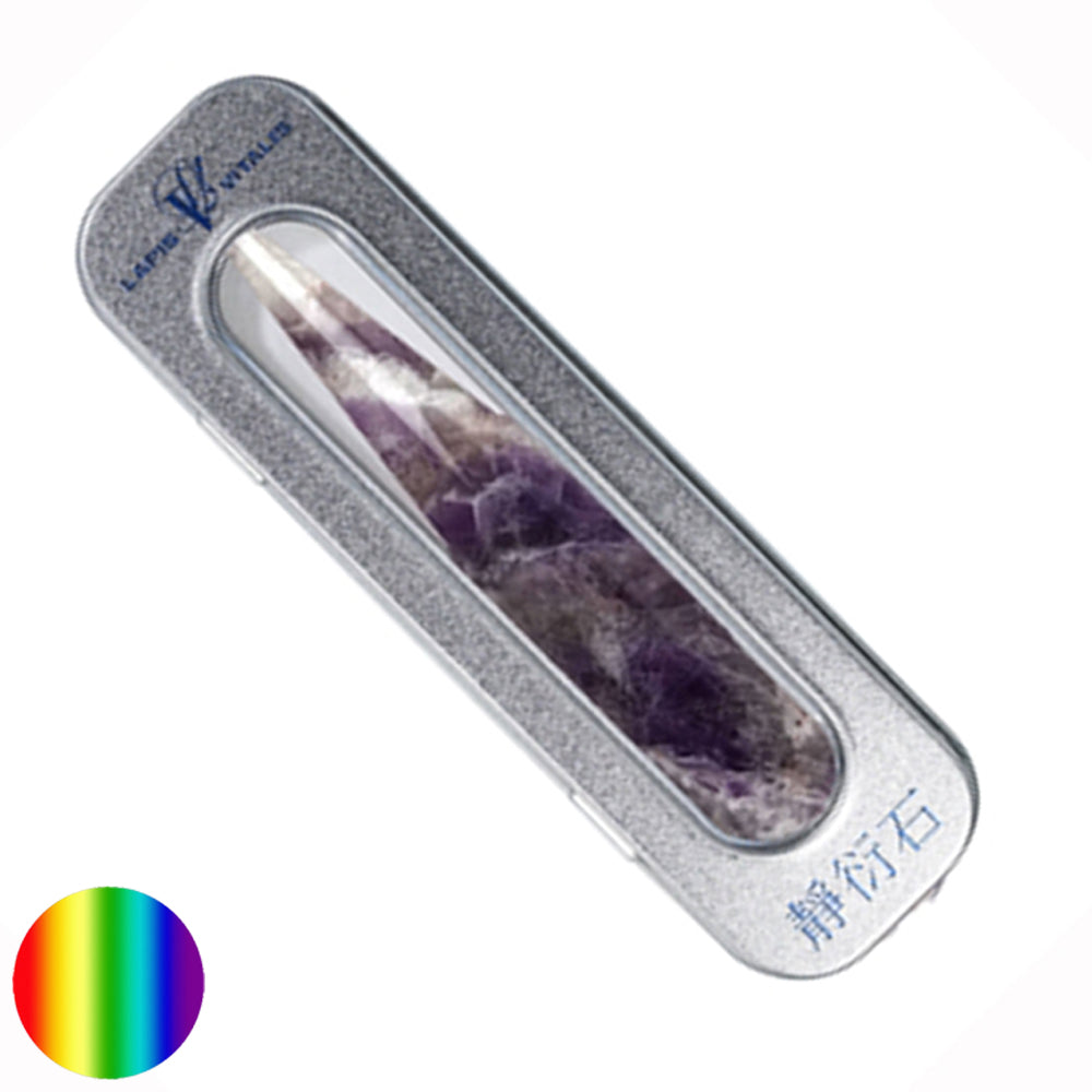 Massage-Griffel - Amethyst in Metallbox