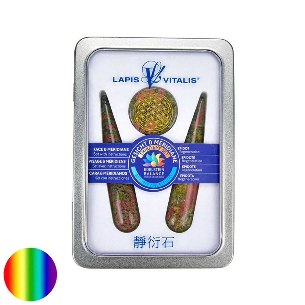 Meridian Massagegriffel - Unakit - Set