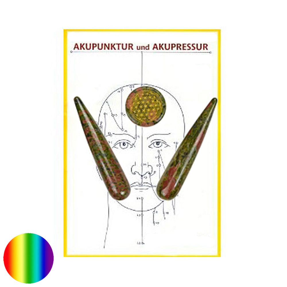 Meridian Massagegriffel - Unakit - Set