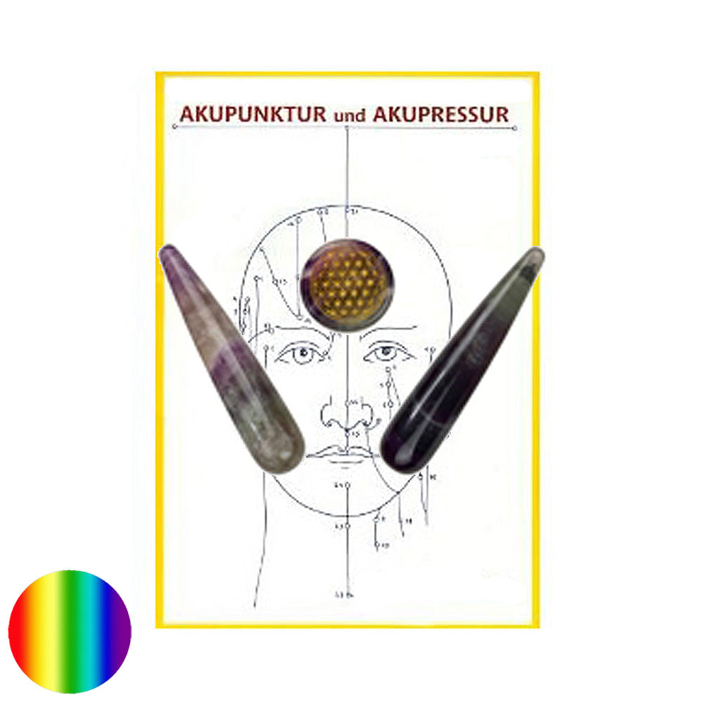 Meridian Massagegriffel - Fluorit - Set