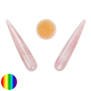 Meridian Massagegriffel - Rosenquarz - Set