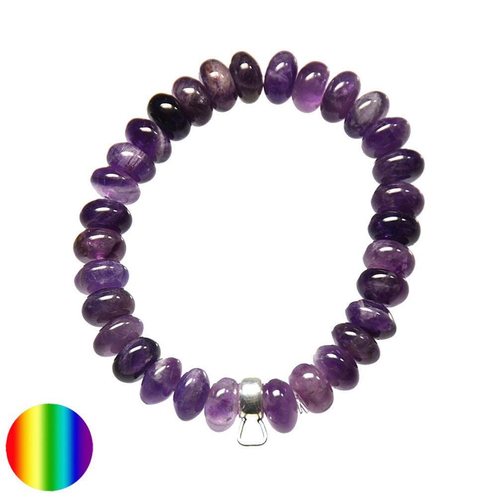 Amethyst Armband mit Charmhalter