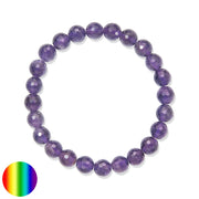 Armband facettierte Kugeln 8mm Amethyst