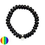 Onyx Armband mit Charmhalter