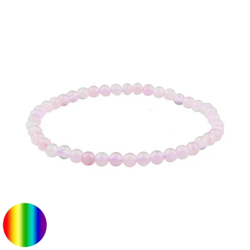 Armband - Rosenquarz Kugeln 4mm