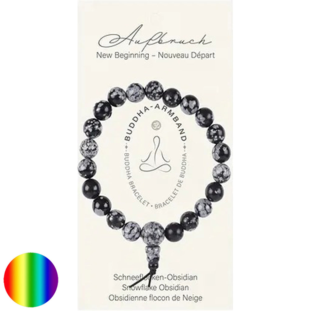 Kraft-Armband Schneeflockenobsidian - Aufbruch