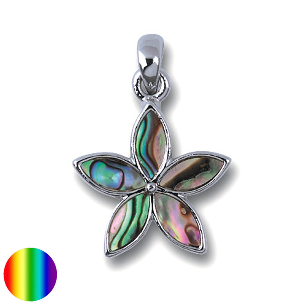 Anhänger Blüte Paua-Muschel an Kette