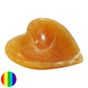 Herz-Schälchen - Orangen-Calcit
