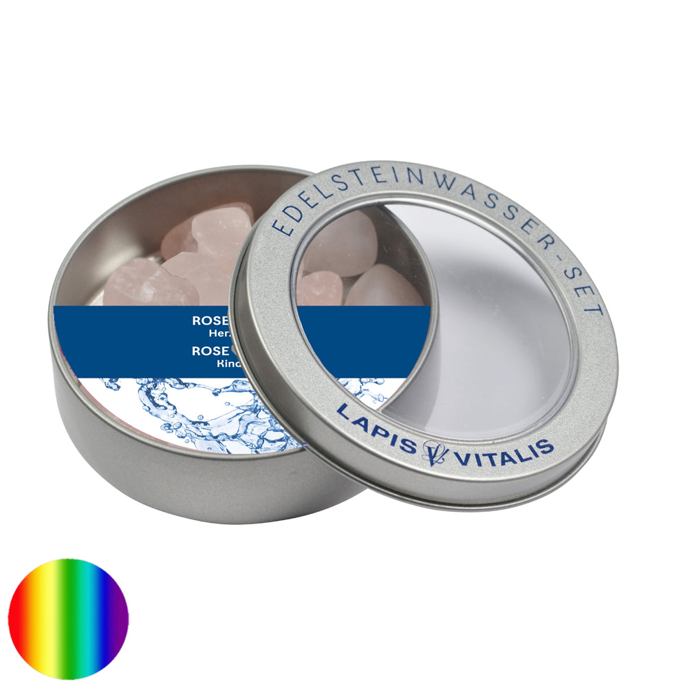 Edelsteinwasser-Set - Rosenquarz
