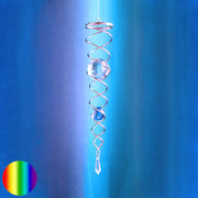 Doppelspirale mit 3 Regenbogen-Kristall