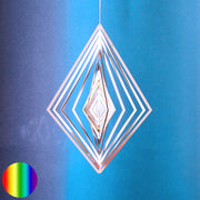 Windspiel Edelstahl - Spirale Raute