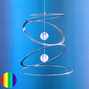 Windspiel Ringkreisel mit 2 Glaskugeln