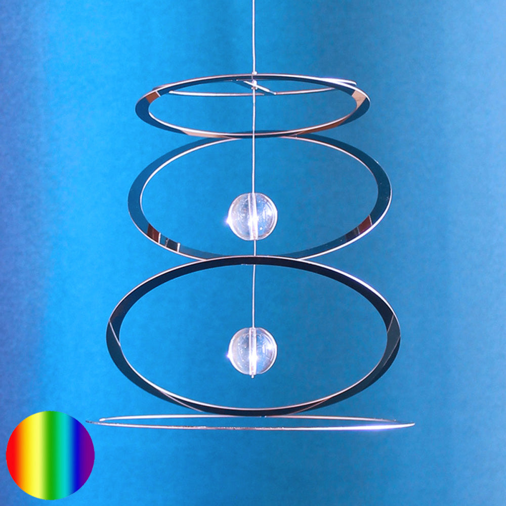 Windspiel Ringkreisel mit 2 Glaskugeln