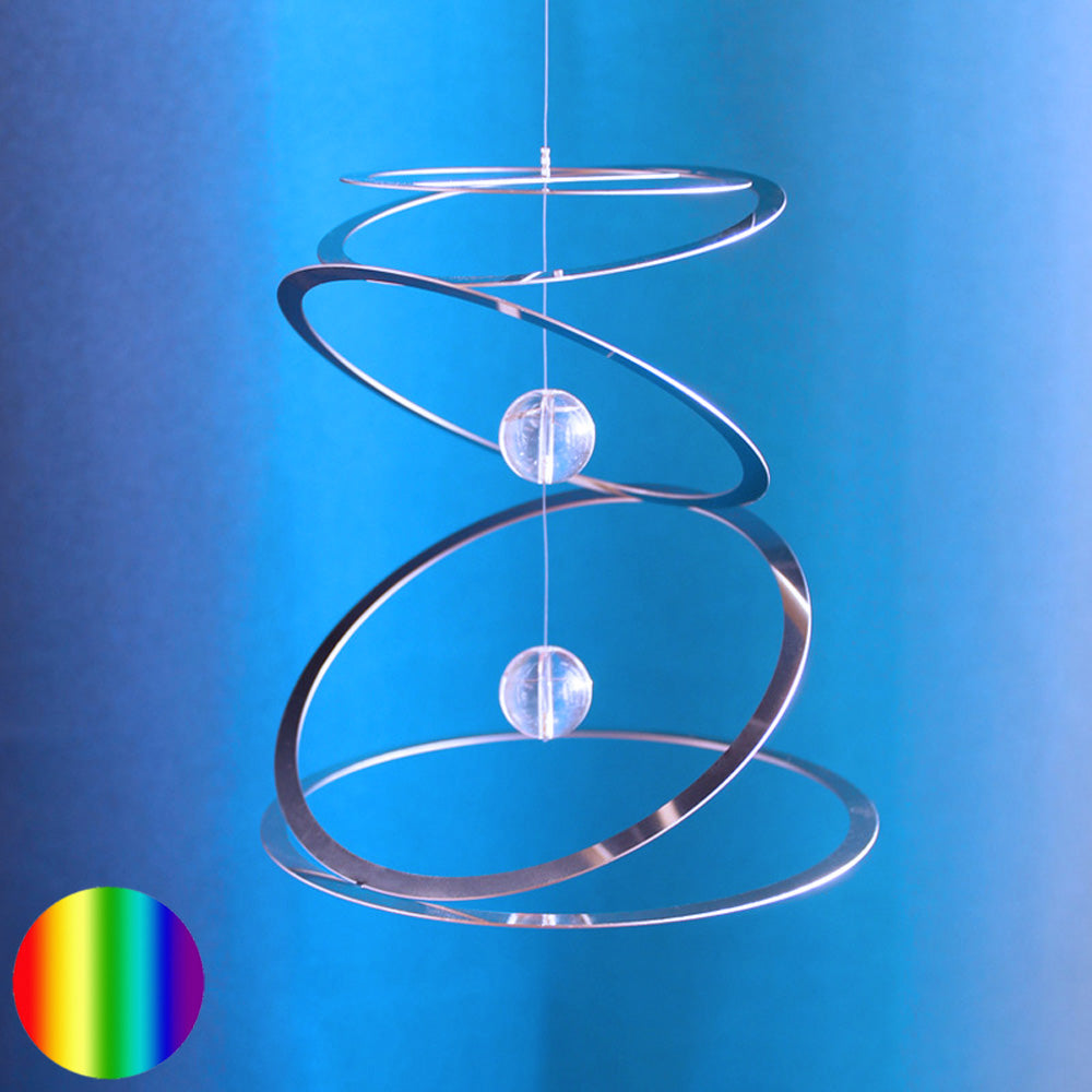 Windspiel Ringkreisel mit 2 Glaskugeln