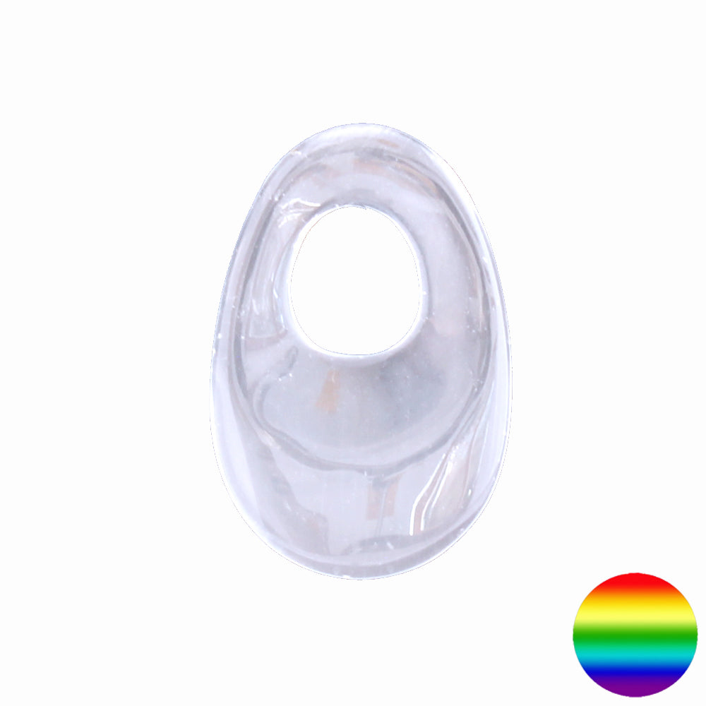 Donut - Bergkristall länglich 52mm | klarer Bergkristall